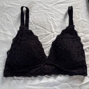 Wireless Black Lace Nursing Bra